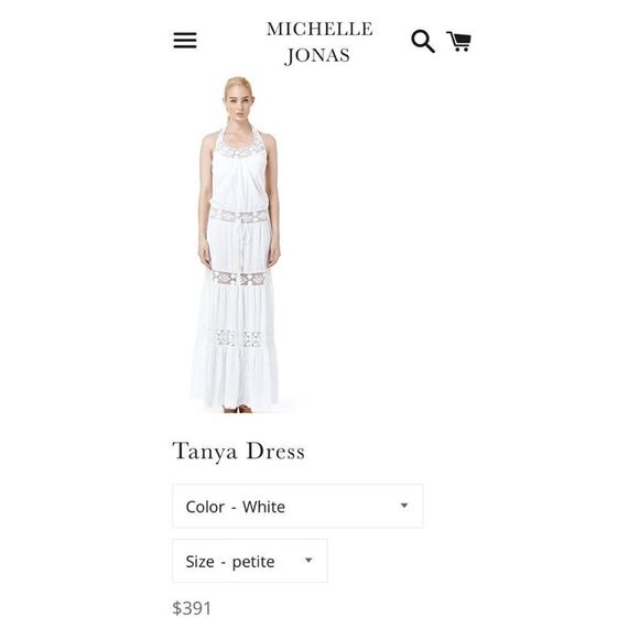 Michelle Jonas Cotton Crochet Maxi Dress Medium - Picture 4 of 9